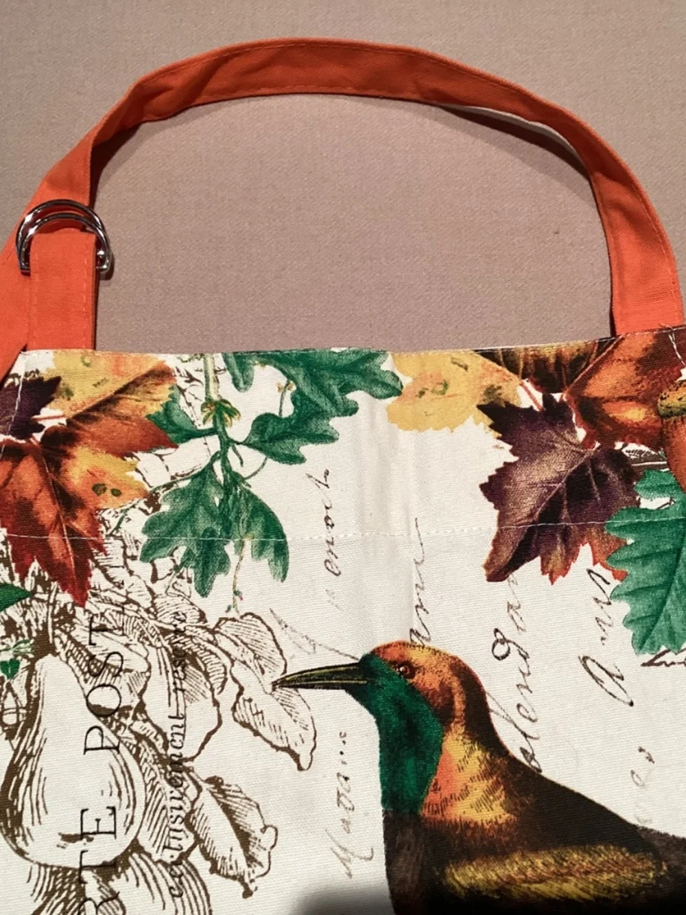 MICHAEL WORKS APRON - AUTUMN THEME - 100% COTTON - SIZE OS